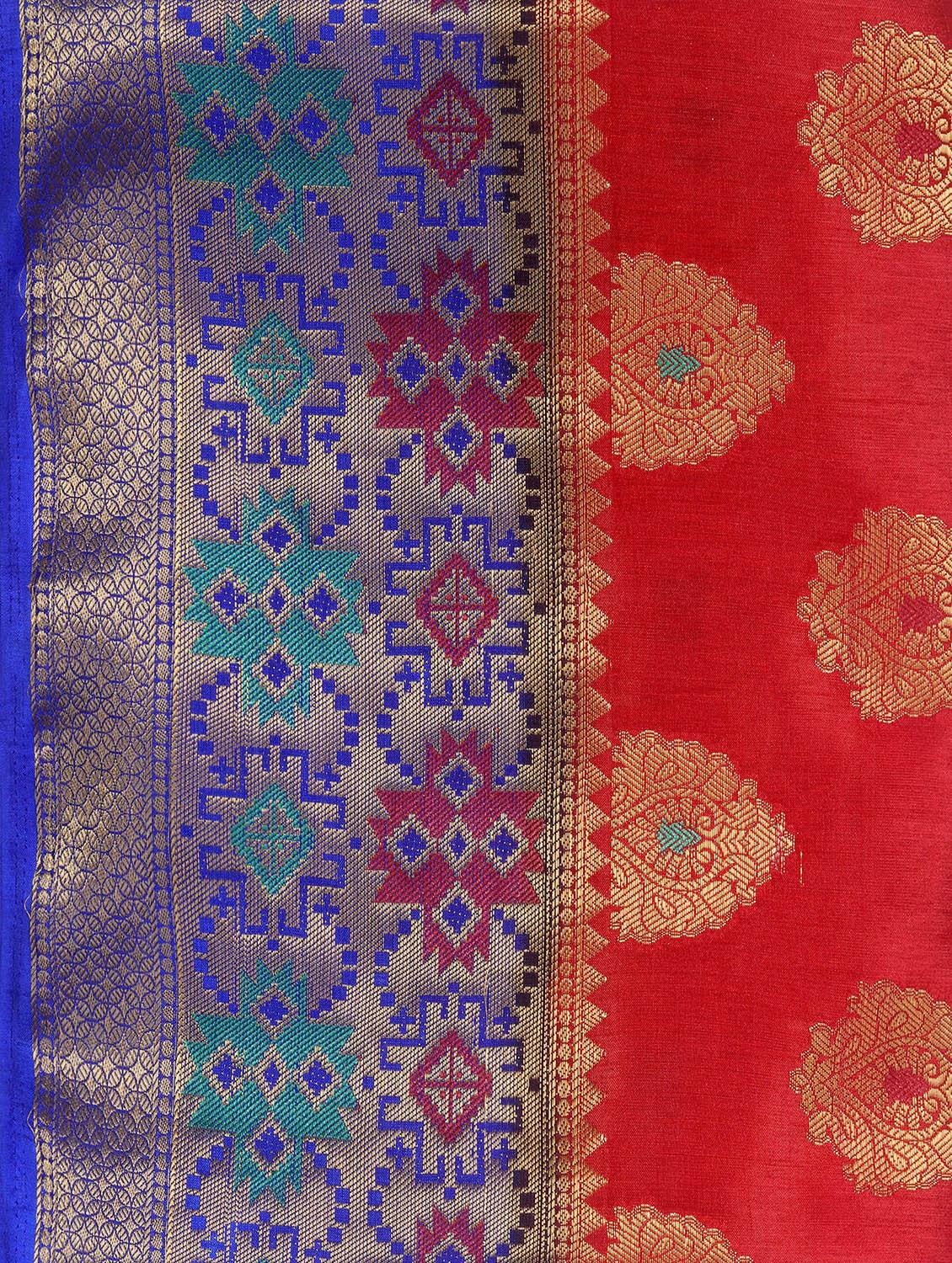 self design paithani silk saree with blouse - 16750481 - Zoom Image - 4