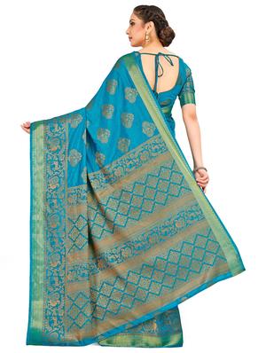 self design kanjivaram saree with blouse - 16750487 - Standard Image - 2