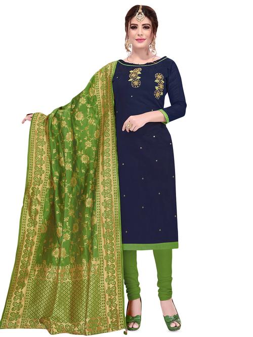 embroidered unstitched suit - 16750554 - Standard Image - 1