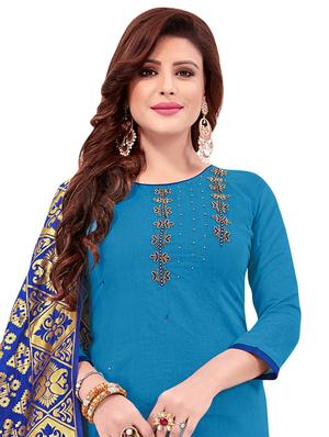 embroidered unstitched suit - 16750555 - Standard Image - 2