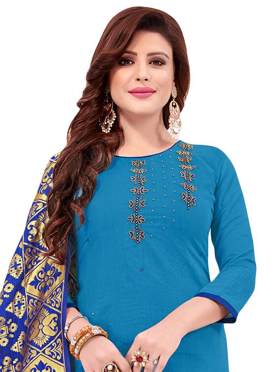 embroidered unstitched suit - 16750555 - Zoom Image - 2