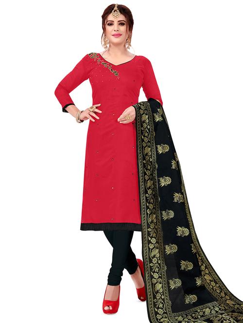 embroidered unstitched suit - 16750556 - Standard Image - 1