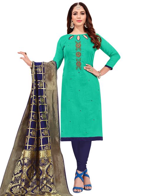 embroidered unstitched suit - 16750561 - Standard Image - 1