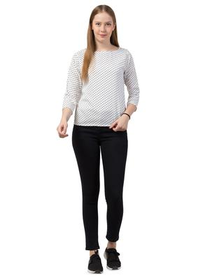 boat neck polka dot top - 16750566 - Standard Image - 4