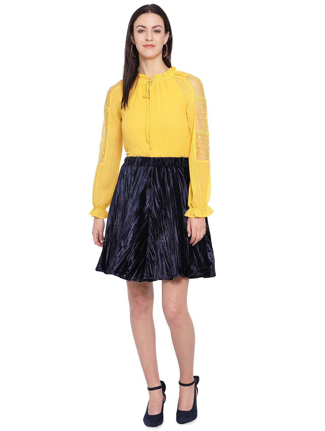 high rise solid a-line skirt - 16750599 - Zoom Image - 4