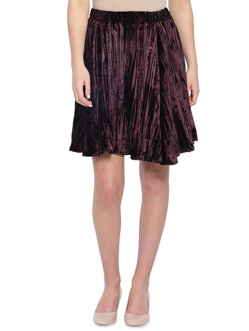 high rise solid a-line skirt - 16750600 - Standard Image - 1