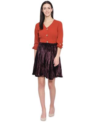 high rise solid a-line skirt - 16750600 - Standard Image - 4