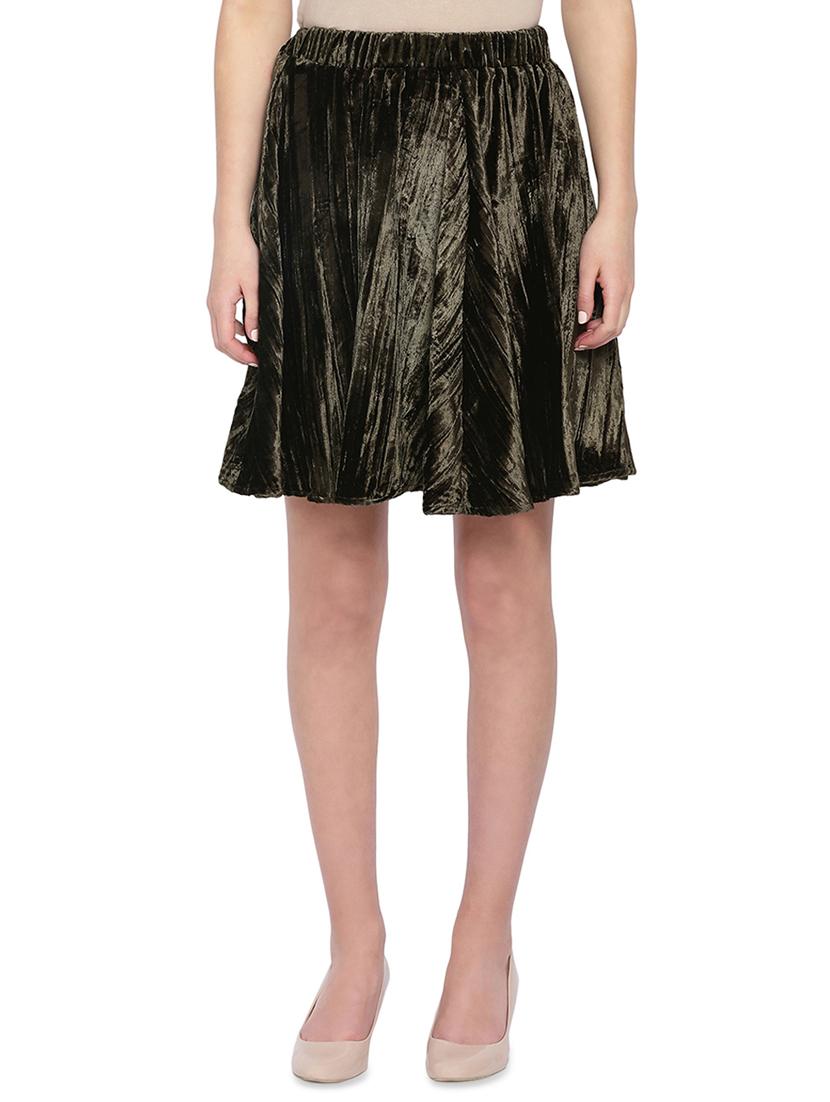 high rise solid a-line skirt - 16750601 - Zoom Image - 1
