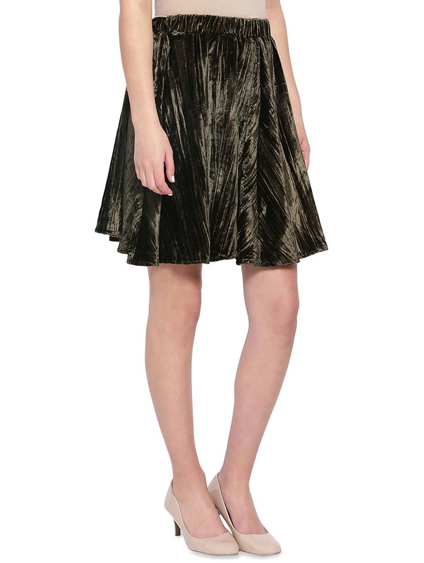 high rise solid a-line skirt - 16750601 - Zoom Image - 2
