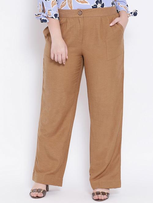 high rise flat front trousers trouser - 16750609 - Standard Image - 1