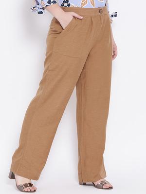 high rise flat front trousers trouser - 16750609 - Standard Image - 2