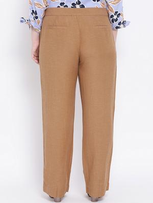 high rise flat front trousers trouser - 16750609 - Standard Image - 3