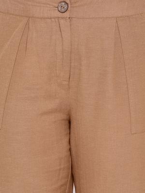 high rise flat front trousers trouser - 16750609 - Standard Image - 5