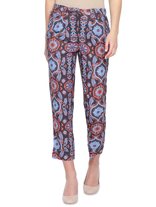 high rise printed trouser - 16750630 - Standard Image - 1