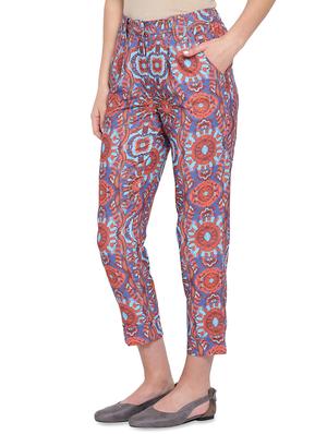 high rise printed trouser - 16750631 - Standard Image - 2