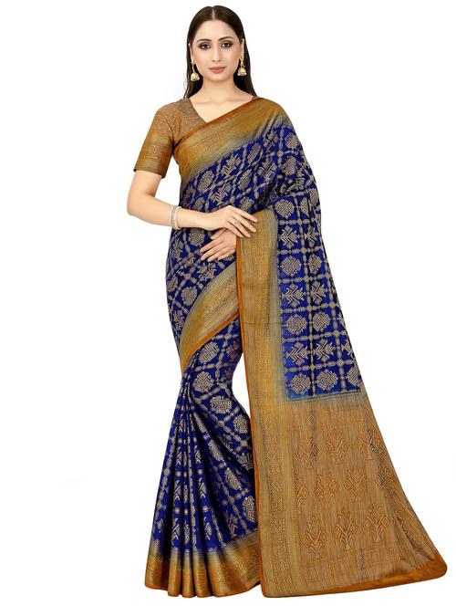 self design patola saree with blouse - 16750660 - Standard Image - 1