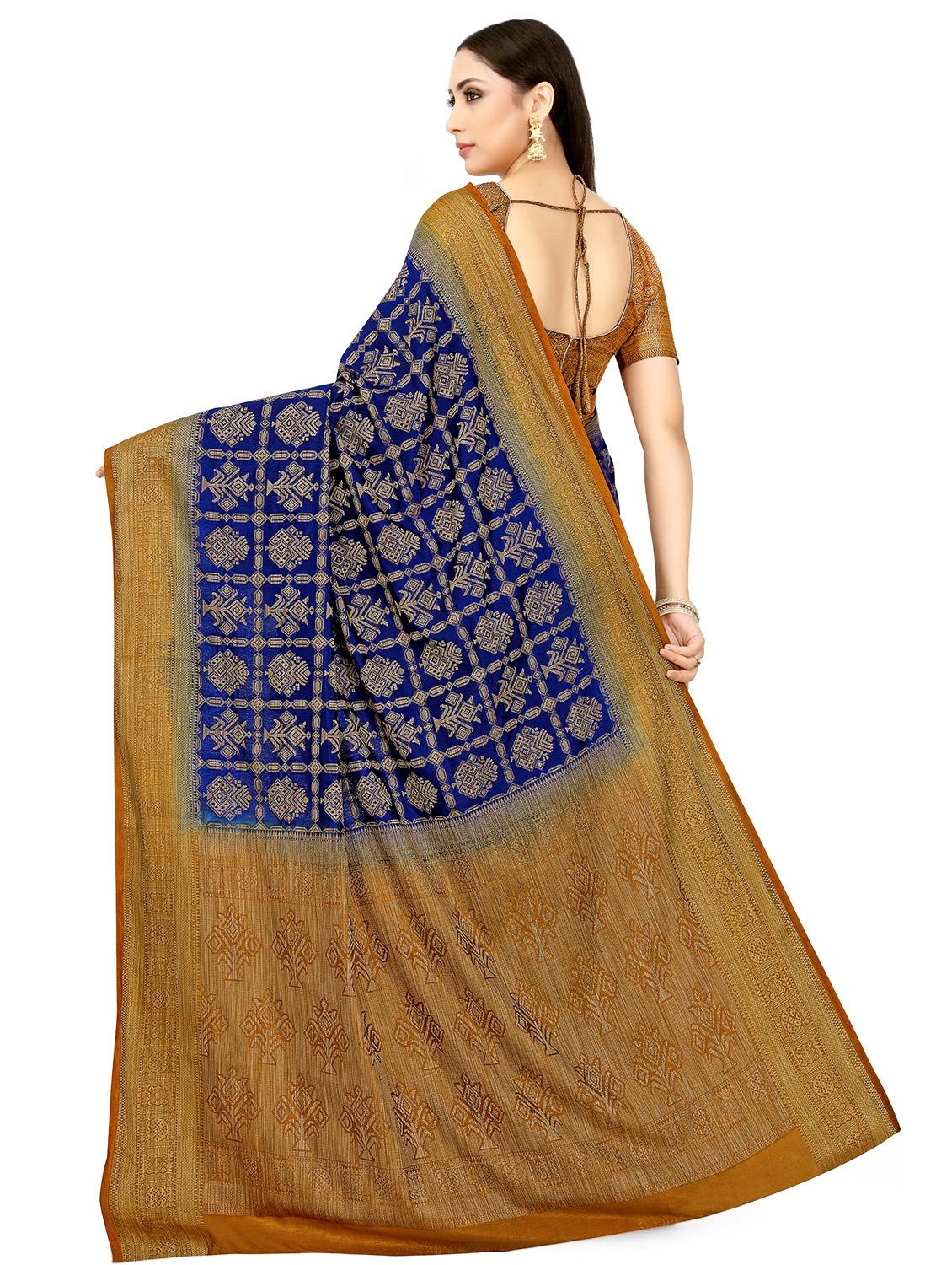 self design patola saree with blouse - 16750660 - Zoom Image - 2