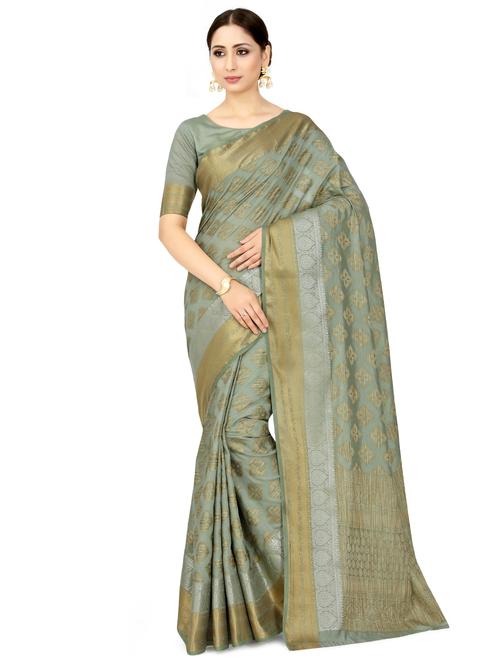 self design kanjivaram saree with blouse - 16750667 - Very Small Image - 1