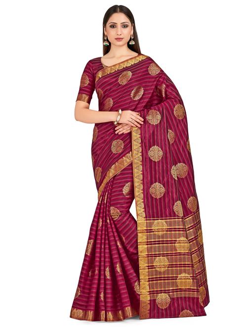 self design kanjivaram saree with blouse - 16750670 - Standard Image - 1