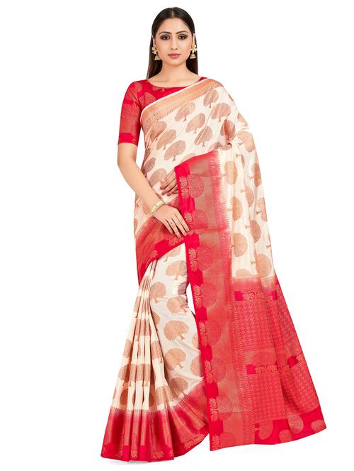 self design kanjivaram saree with blouse - 16750673 - Standard Image - 1