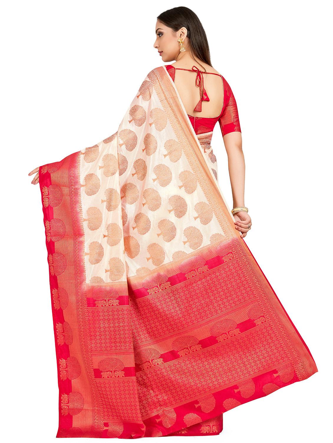 self design kanjivaram saree with blouse - 16750673 - Zoom Image - 2