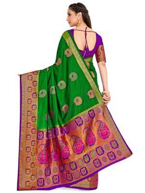 self design kanjivaram saree with blouse - 16750682 - Standard Image - 2