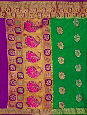 self design kanjivaram saree with blouse - 16750682 - Standard Image - 4