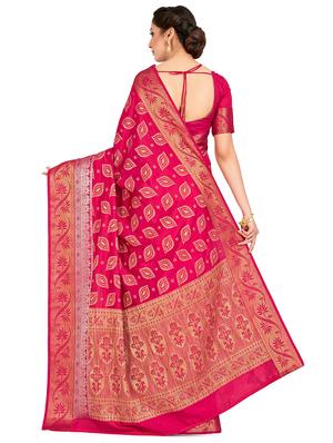 self design kanjivaram saree with blouse - 16750684 - Standard Image - 2
