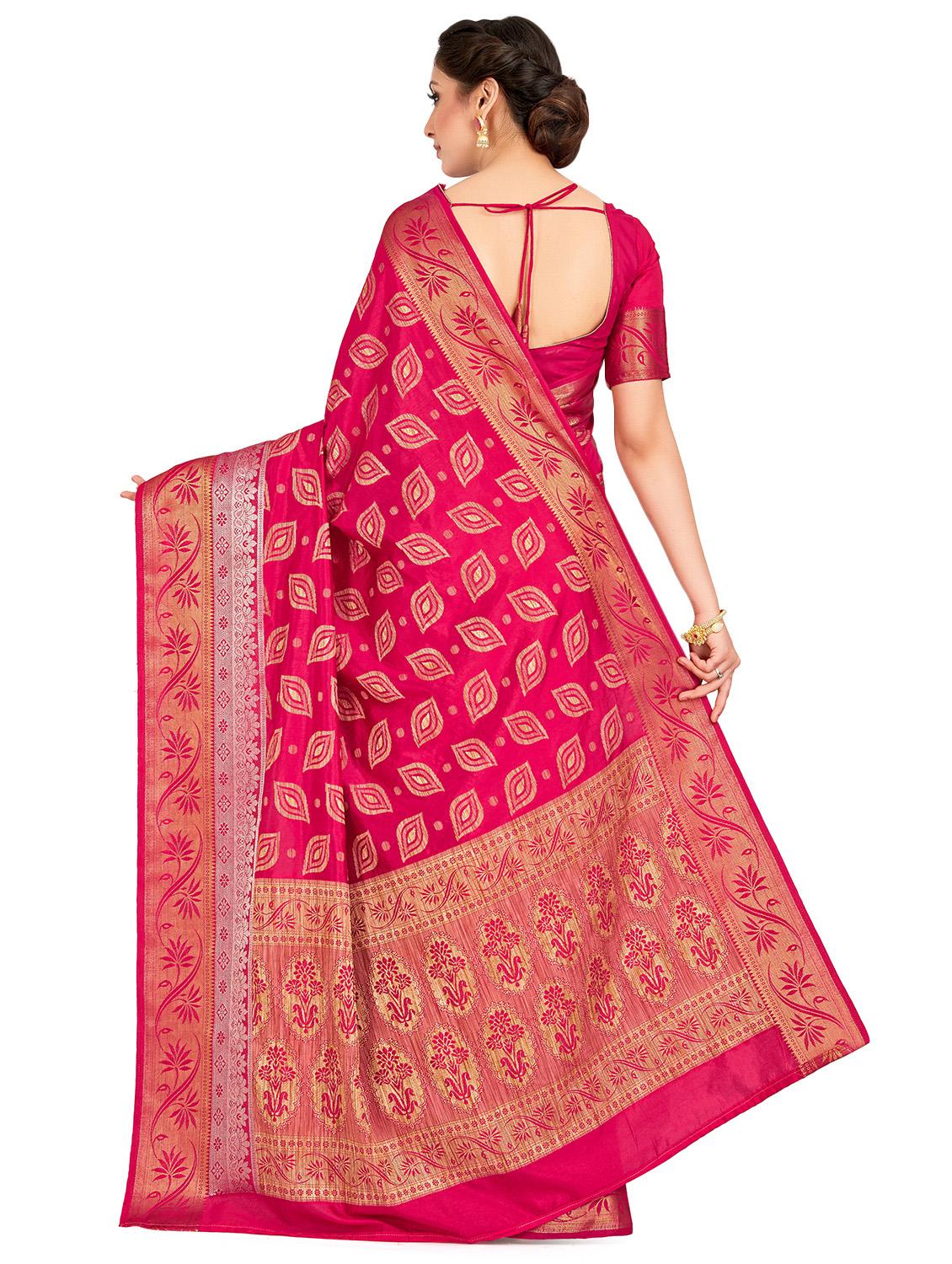 self design kanjivaram saree with blouse - 16750684 - Zoom Image - 2