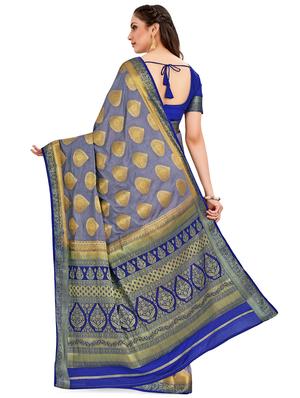 self design mysore silk saree with blouse - 16750687 - Standard Image - 2