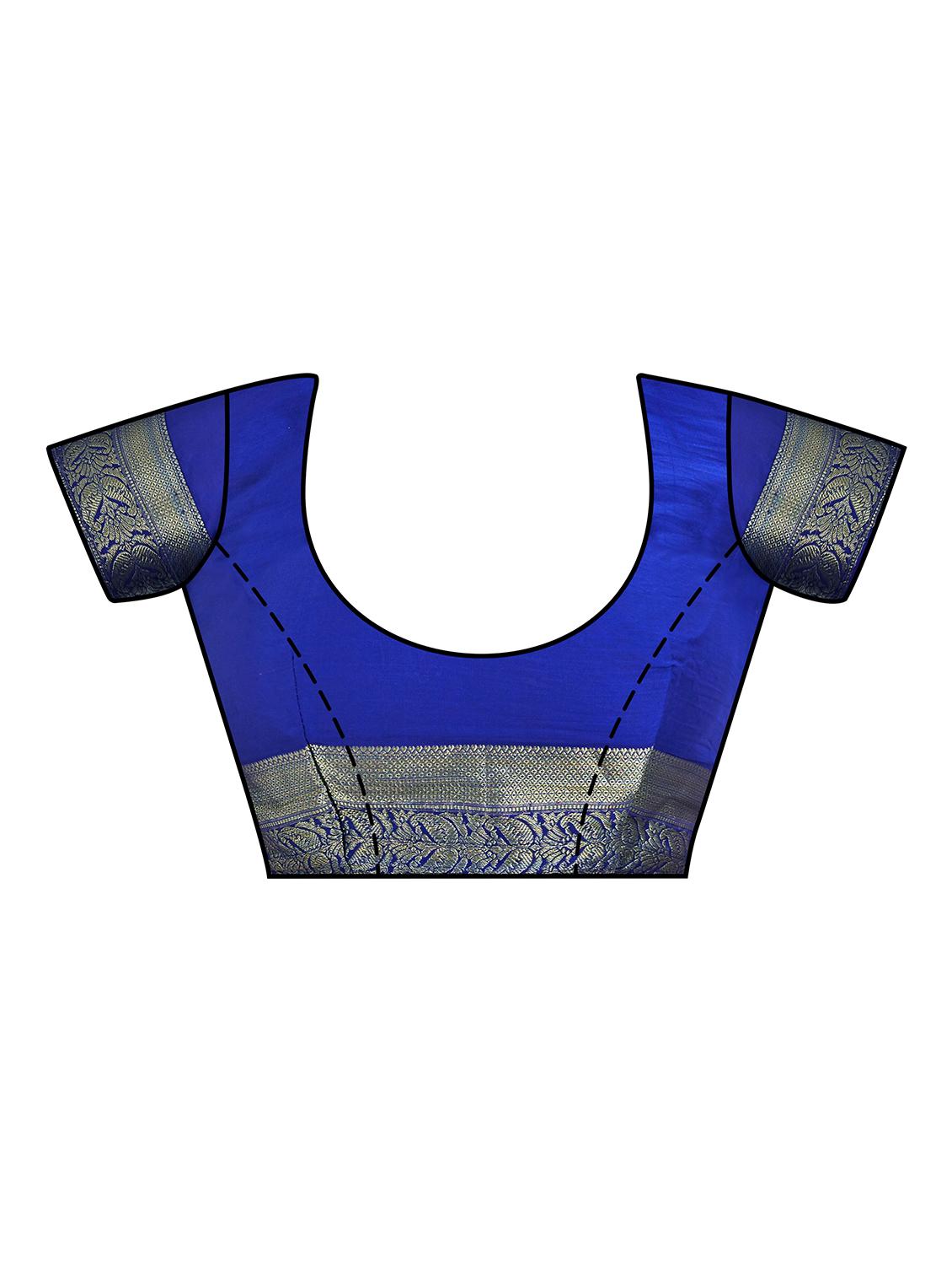 self design mysore silk saree with blouse - 16750687 - Zoom Image - 3