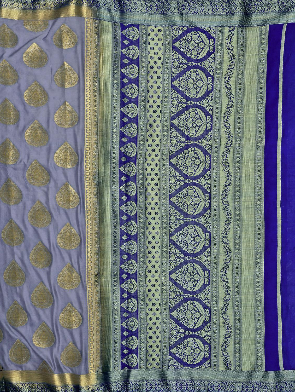 self design mysore silk saree with blouse - 16750687 - Zoom Image - 4