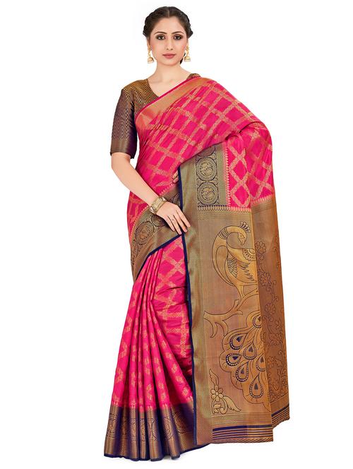 self design kanjivaram saree with blouse - 16750692 - Standard Image - 1
