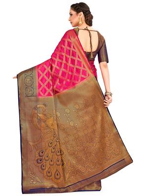 self design kanjivaram saree with blouse - 16750692 - Standard Image - 2