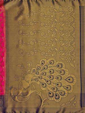 self design kanjivaram saree with blouse - 16750692 - Standard Image - 4