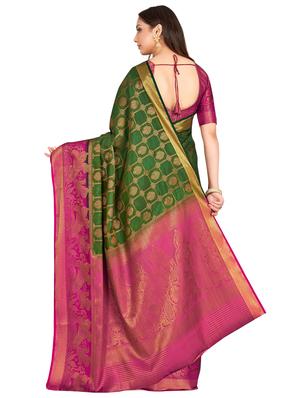 self design kanjivaram saree with blouse - 16750694 - Standard Image - 2