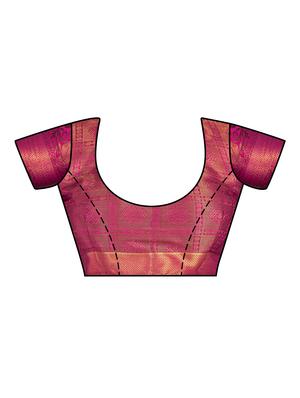 self design kanjivaram saree with blouse - 16750694 - Standard Image - 3