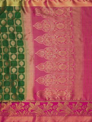 self design kanjivaram saree with blouse - 16750694 - Standard Image - 4