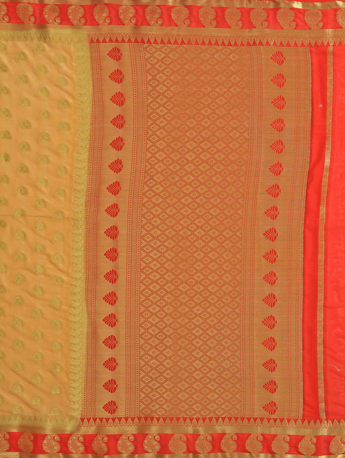 self design mysore silk saree with blouse - 16750695 - Zoom Image - 4