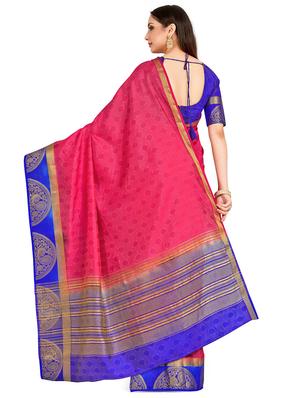 self design kanjivaram saree with blouse - 16750696 - Standard Image - 2