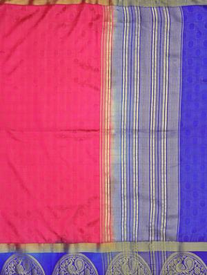 self design kanjivaram saree with blouse - 16750696 - Standard Image - 4
