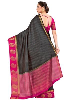 paisley kanjivaram saree with blouse - 16750697 - Standard Image - 2