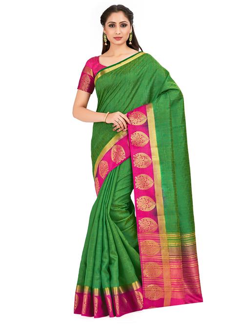 self design kanjivaram saree with blouse - 16750699 - Standard Image - 1