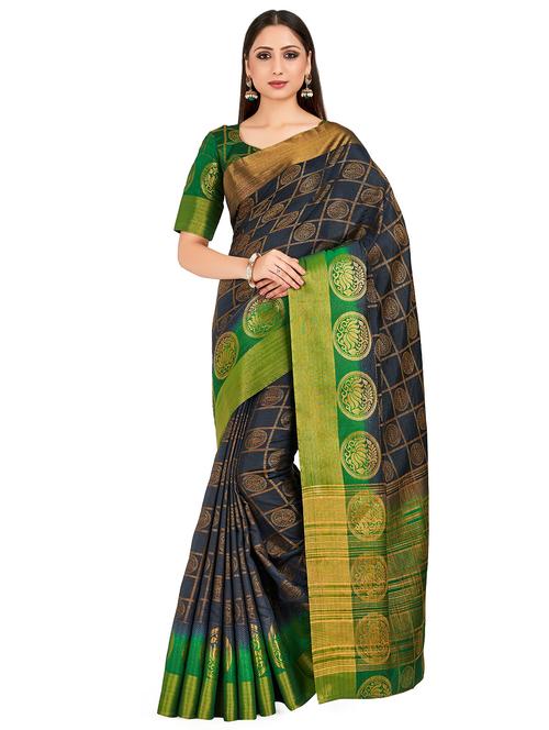 self design banarasi saree with blouse - 16750705 - Standard Image - 1