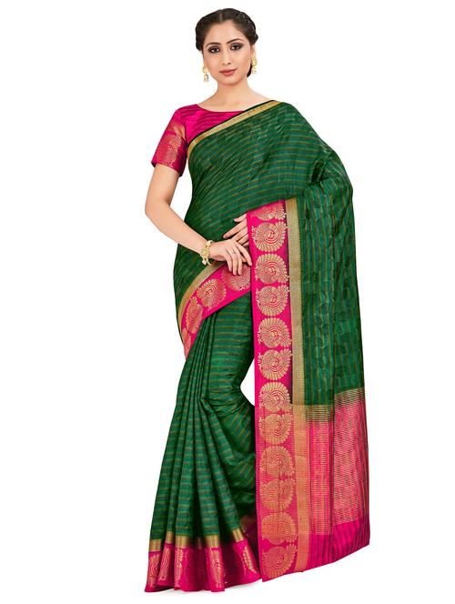 self design kanjivaram saree with blouse - 16750706 - Standard Image - 1