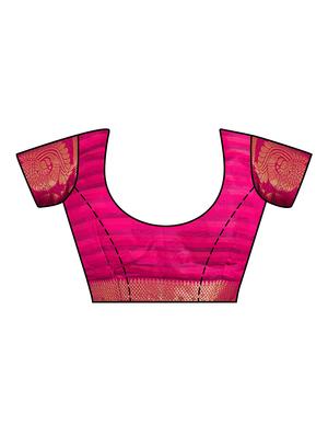 self design kanjivaram saree with blouse - 16750706 - Standard Image - 3