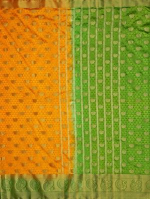 self design kanjivaram saree with blouse - 16750707 - Standard Image - 4