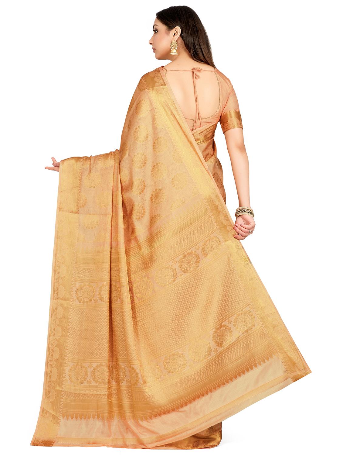 self design kanjivaram saree with blouse - 16750710 - Zoom Image - 2