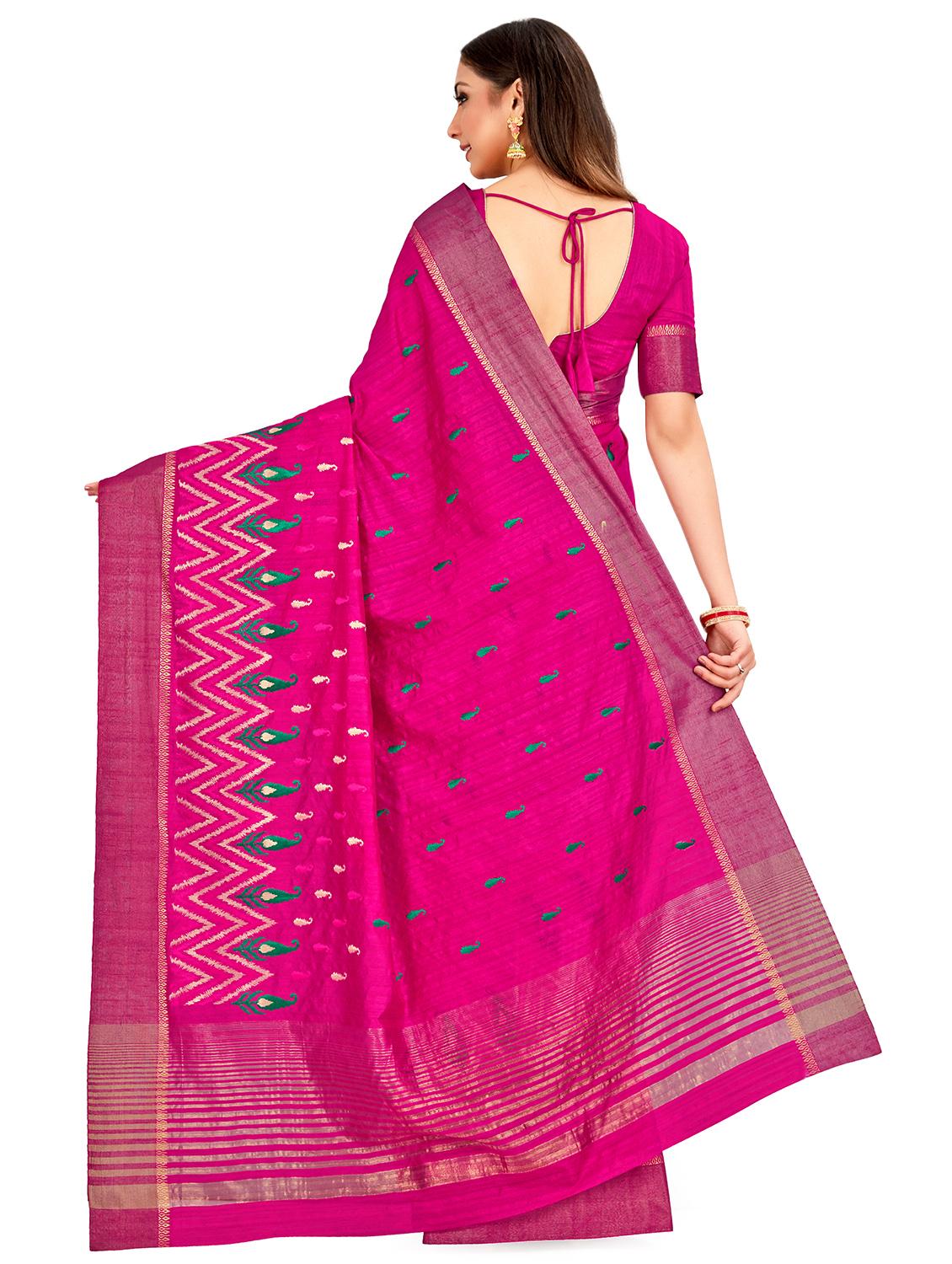 self design kanjivaram saree with blouse - 16750711 - Zoom Image - 2