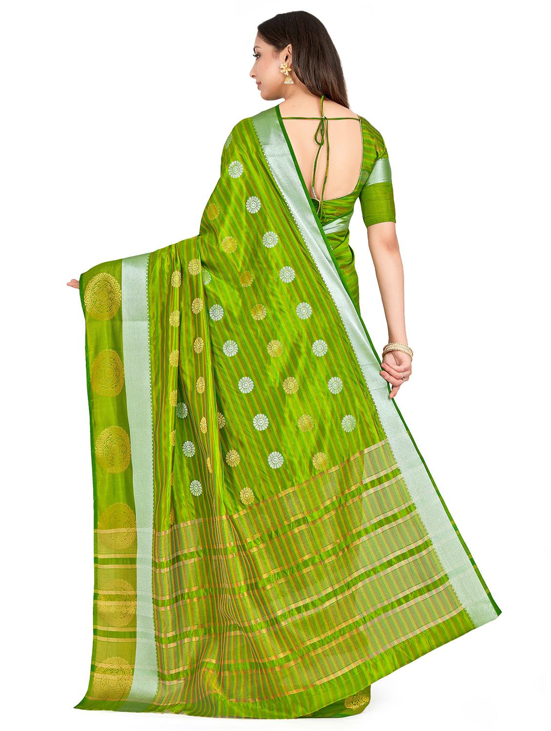self design kanjivaram saree with blouse - 16750712 - Zoom Image - 2